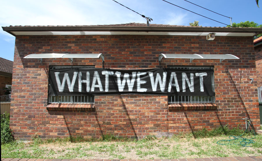 R. O.: What We Want (2013), Installation. 7 Riverdale Ave