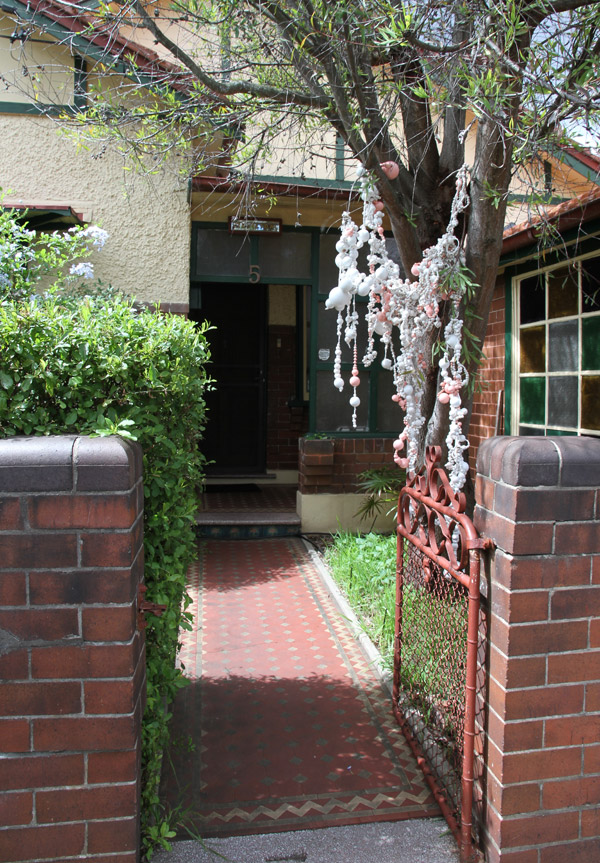 Todd Robinson: Living and breathing (2008). Wooden, glass & plastic beads, paint and wire. Dimensions variable. 5 Riverdale Ave