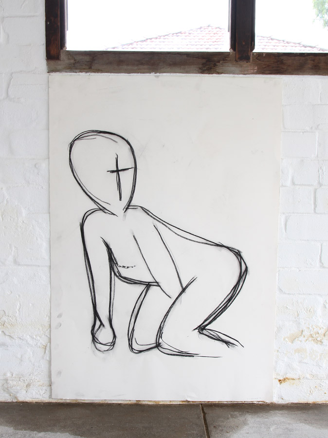 Sophie V Coombs: Content Provider, 2013, pastel on paper