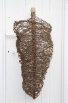 Penny Polkinghorne: "Home 1" 2013, random weaving in Cocos palm inflorescence, sisal string, 115 x 46 x 90 cm