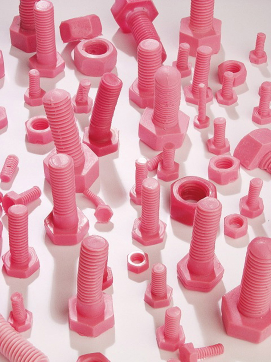 Brenda Factor: Brenda Factor Poke (detail) 2004 Jewellery casting wax, 25 - 75mm x 10 - 20mm each