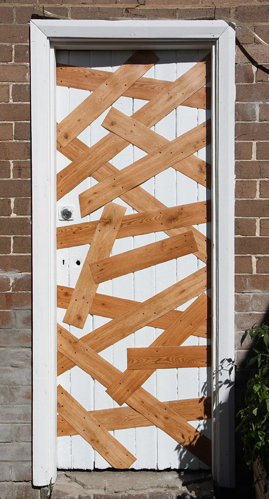 Sally Clark: Impasse, 2013. Floor vinyl and tacs