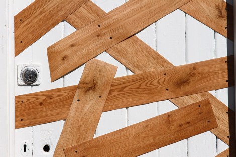 Sally Clark: Impasse, 2013. Floor vinyl and tacs