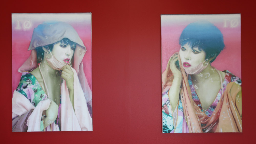 Samuel Galileo Quinteros: Idle God I, Idle God II. Oil on canvas, 76 x 51 cm