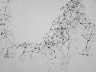 Pixar Mountain (detail) 2013, Aluminum wire, dimensions variable