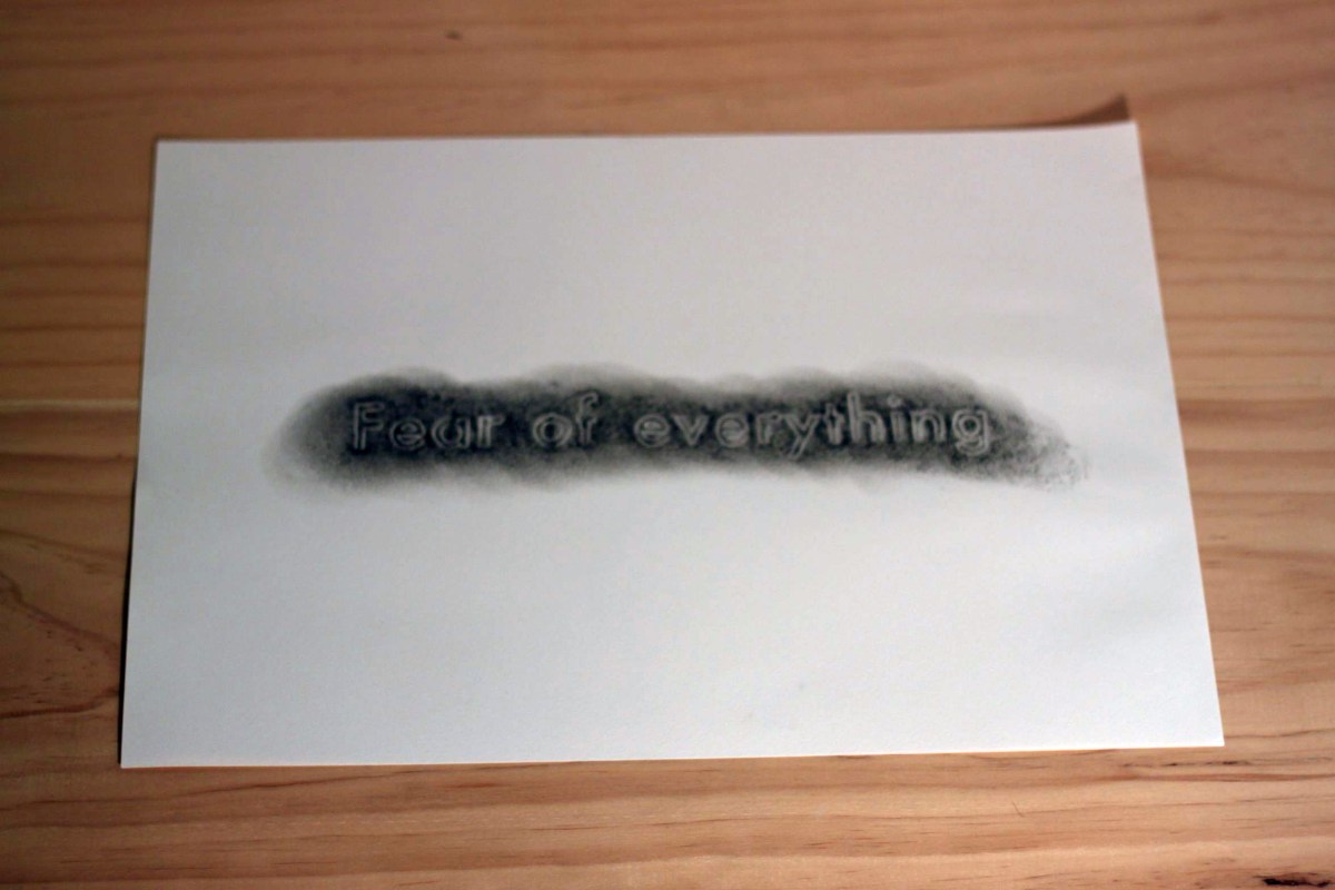 Cherine Fahd Fear of Everything, 2013 Charcoal on paper 42 x 29cm