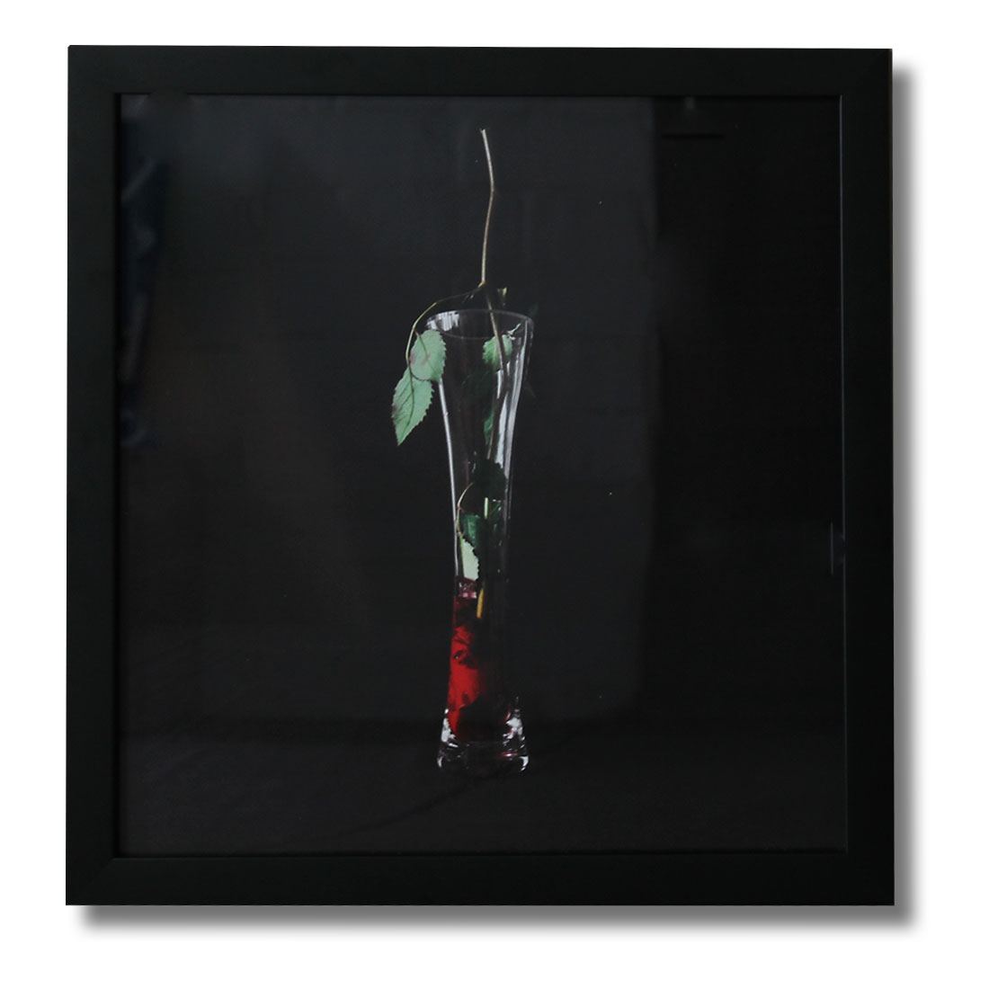 Iakovos Amperidis: Upturned Flower in Vase, 2013. Framed digital print on paper, 30 x 30cm