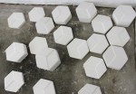 Bridget Minatel: Geo-metric (2013), plaster of paris, dimensions variable.