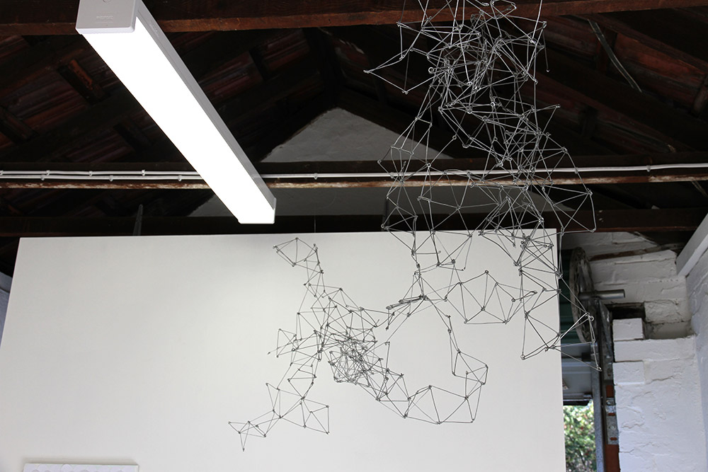 Bridget Minatel: Pixar Mountain, (2013). Aluminium wire, dimensions variable.