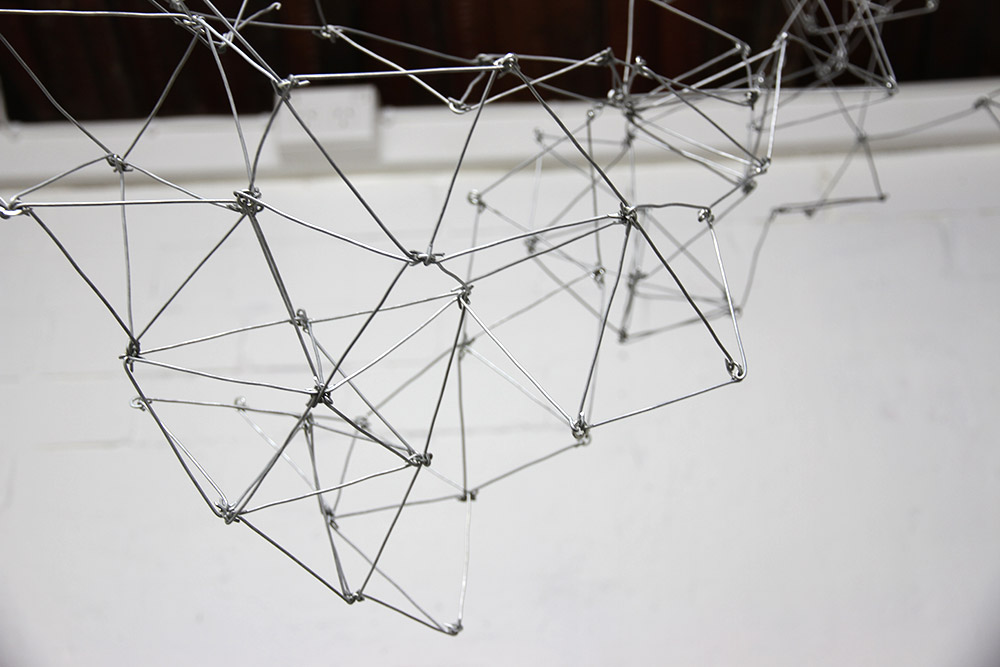 Bridget Minatel: Pixar Mountain, (2013). Aluminium wire, dimensions variable.