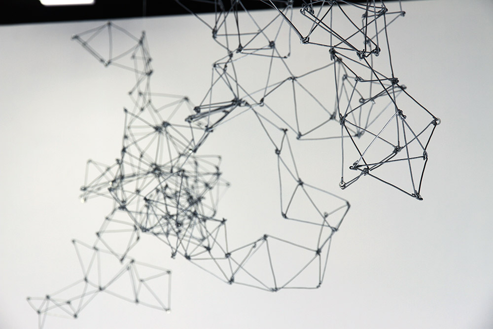 Bridget Minatel: Pixar Mountain, (2013). Aluminium wire, dimensions variable.