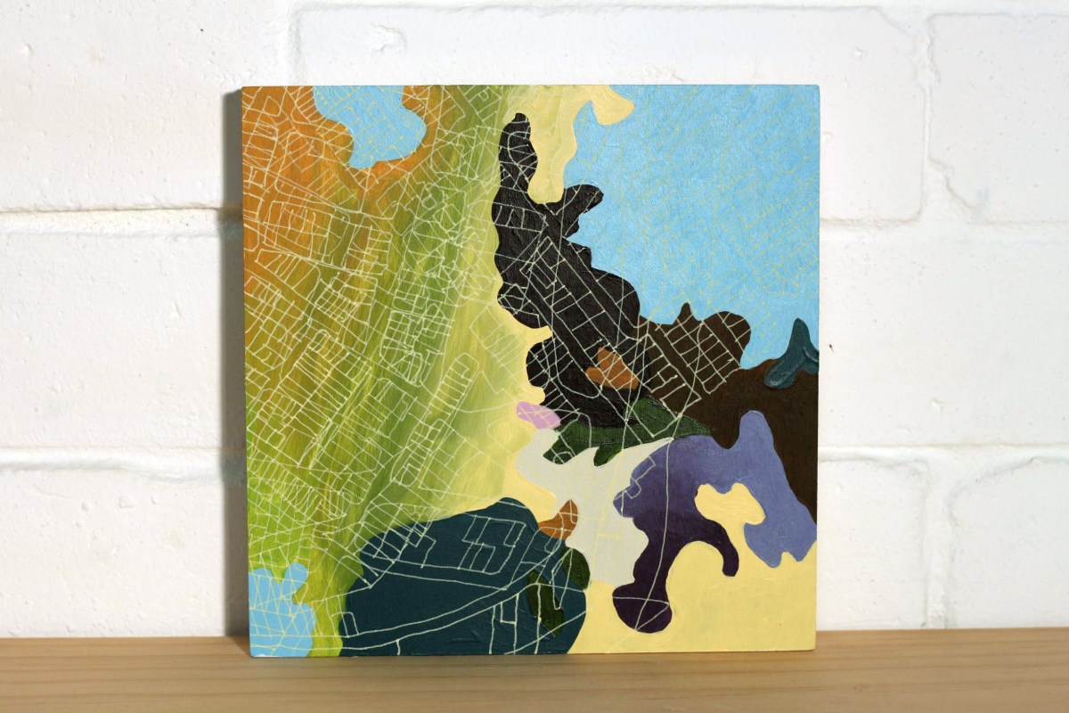 Sue Beyer Undergrowth 15, 2013 acrylic on birch panel 20 x 20cm