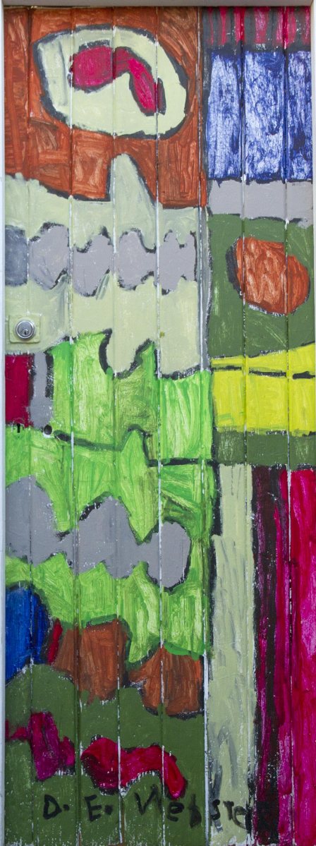 Digby Webster: Welcome to the Jungle, 2013, acrylic paint on wood door