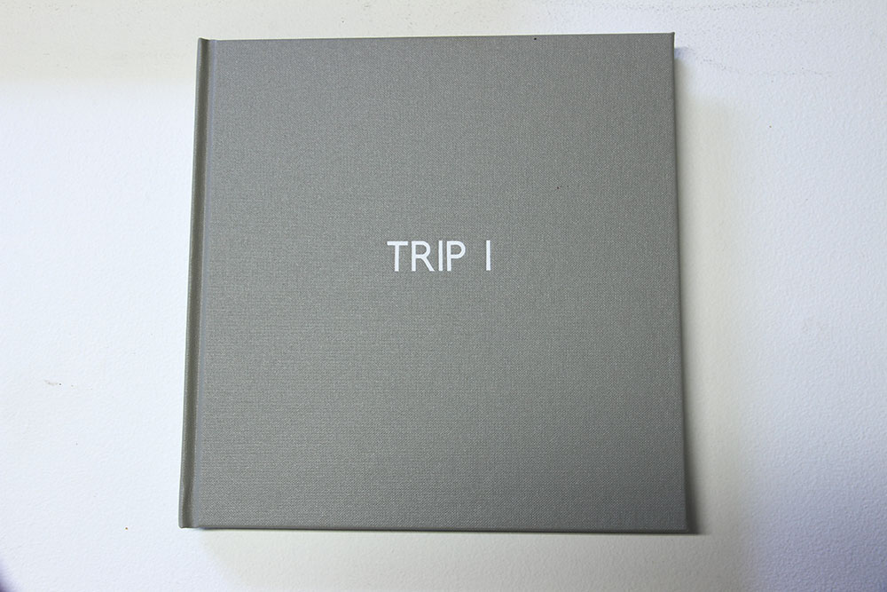 Paul Borderi and Jane Polkinghorne Trip 1, 2013. 20 x 20 cm, hardbound, embossed.