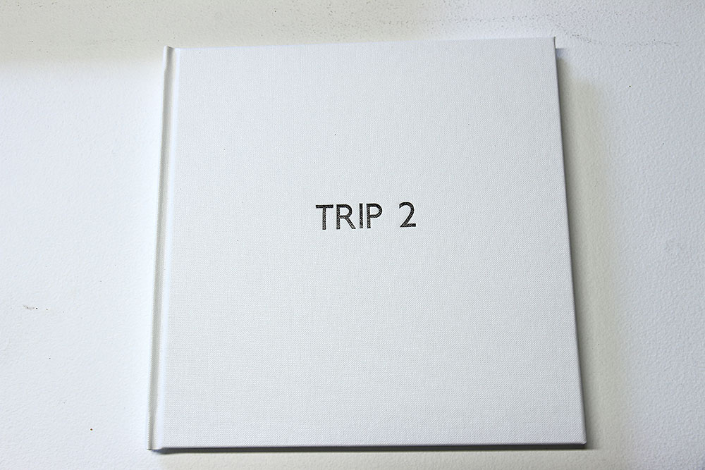 Paul Borderi and Jane Polkinghorne Trip 2, 2013. 20 x 20 cm, hardbound, embossed.