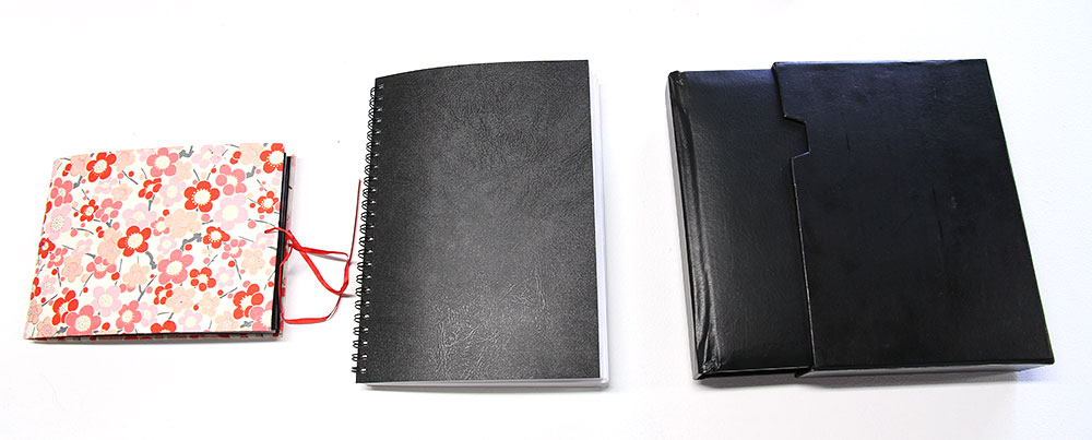 C.Moore Hardy Death... , Vistas, Unconscious... Hand made books with colour photographic prints