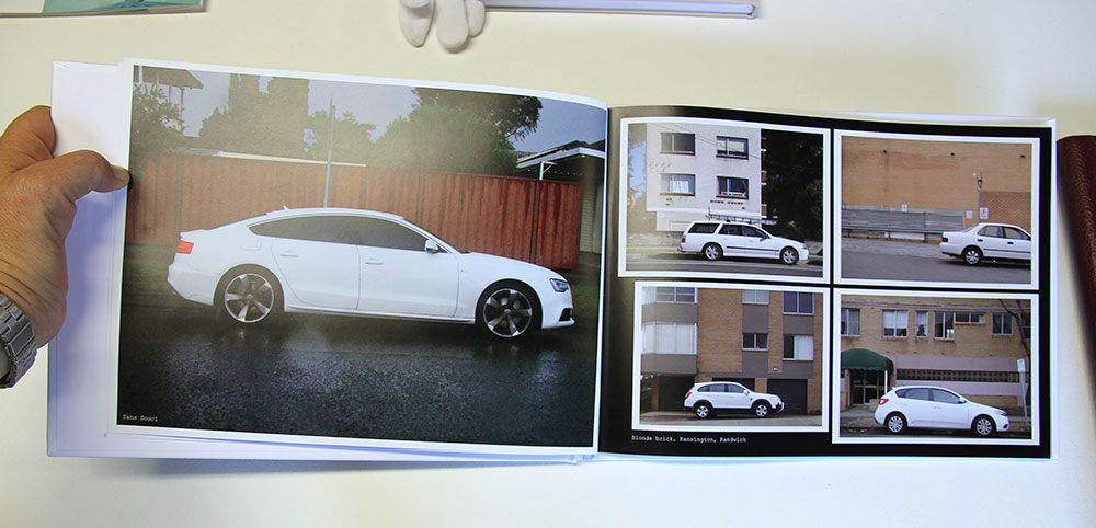 Peter Nelson: WHITE FOUR DOOR , 2013, detail. A4 hardcover