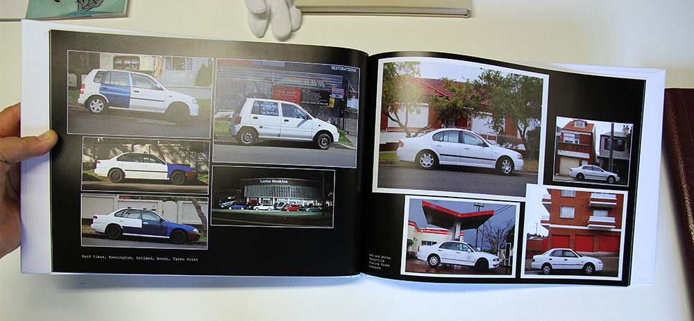 Peter Nelson: WHITE FOUR DOOR , 2013, detail. A4 hardcover