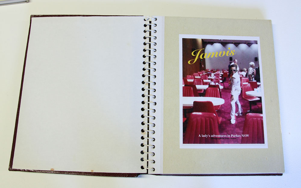 Peter Nelson: Jamvis - A Lady’s Adventures in Parkes NSW, 2013, detail. Photographs in a photo album