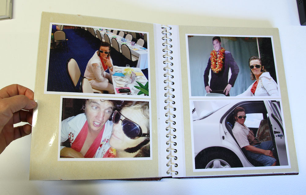 Peter Nelson: Jamvis - A Lady’s Adventures in Parkes NSW, 2013, detail. Photographs in a photo album