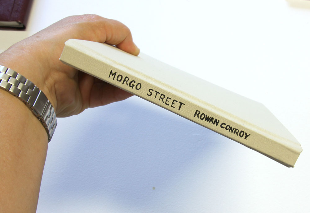 Rowan Conroy: MORGO STREET, 2013, detail. 32 page case bound inkjet photobook on cotton rag