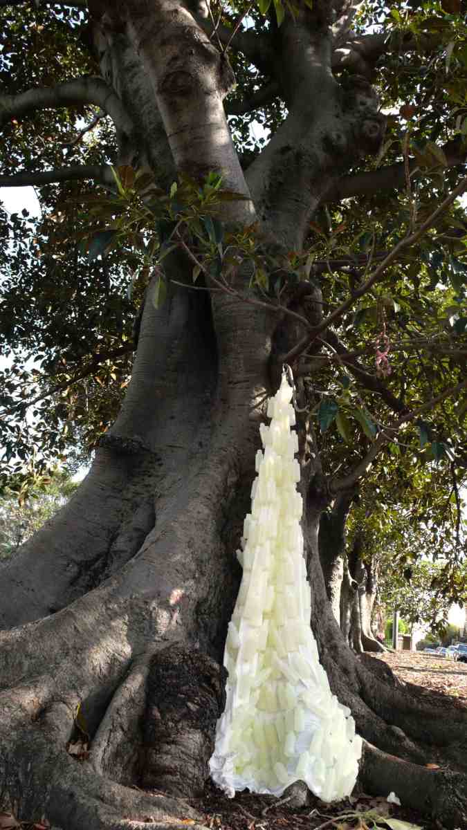 Annie Magdalena Lærkesen: The Dance of Tohunga, Hakuturi & Tane Mahuta (Clothe me, Protect me, Keep mewarm), 2014. Framed digital prints