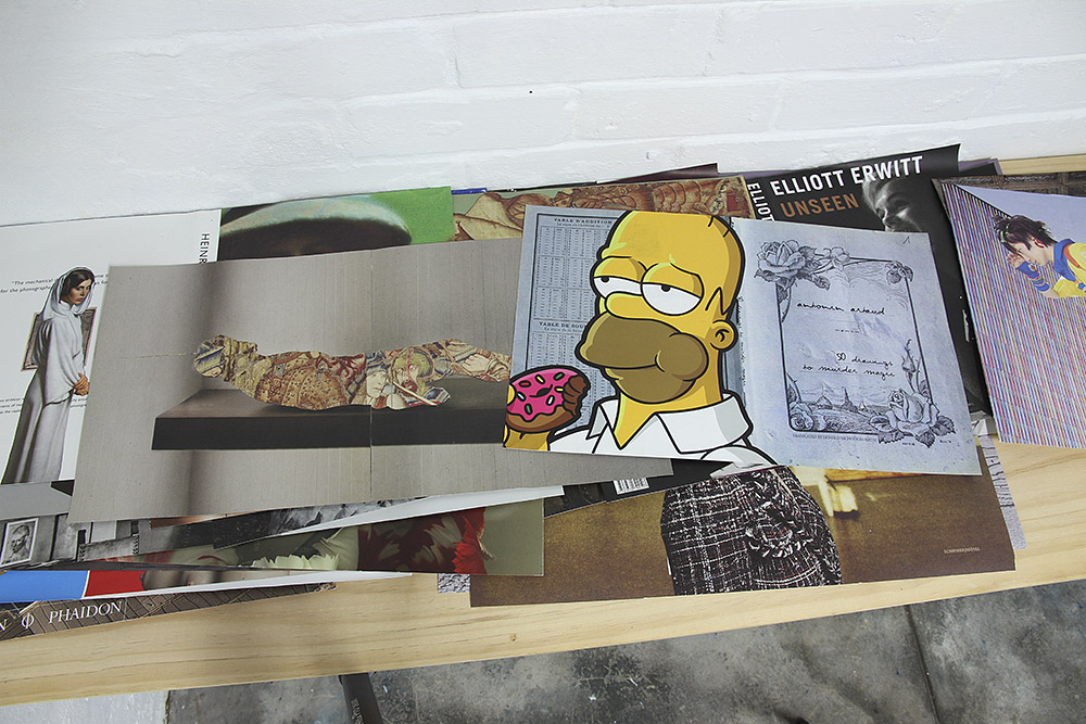 "Butcher's Hook", 2013-14, (detail). Mark Titmarsh, 52 paper collages, variable dimensions