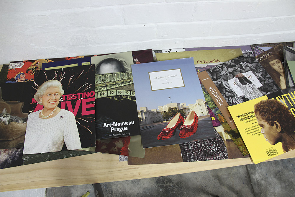 "Butcher's Hook", 2013-14, (detail). Mark Titmarsh, 52 paper collages, variable dimensions