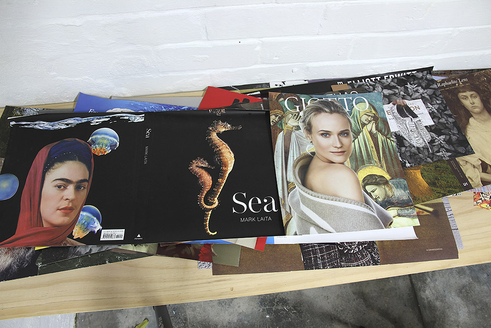 "Butcher's Hook", 2013-14, (detail). Mark Titmarsh, 52 paper collages, variable dimensions