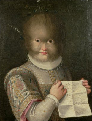 Lavinia Fontana, Portrait of a Girl Covered in Hair (Portrait of Antonietta Gonsalvus), oil on canvas, c1594-95.