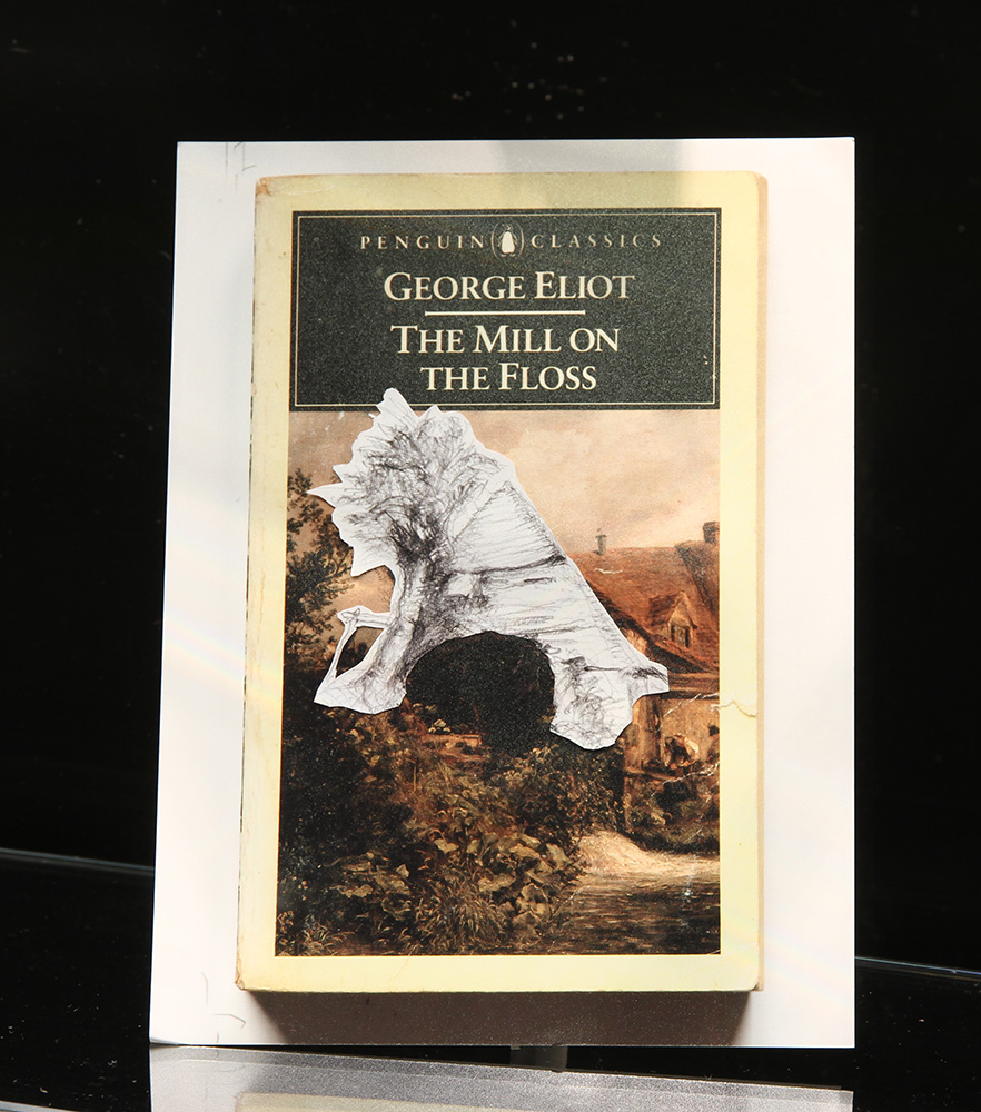 Anne Kay “Learning to draw from books”, 2015. Series of photo-montages.