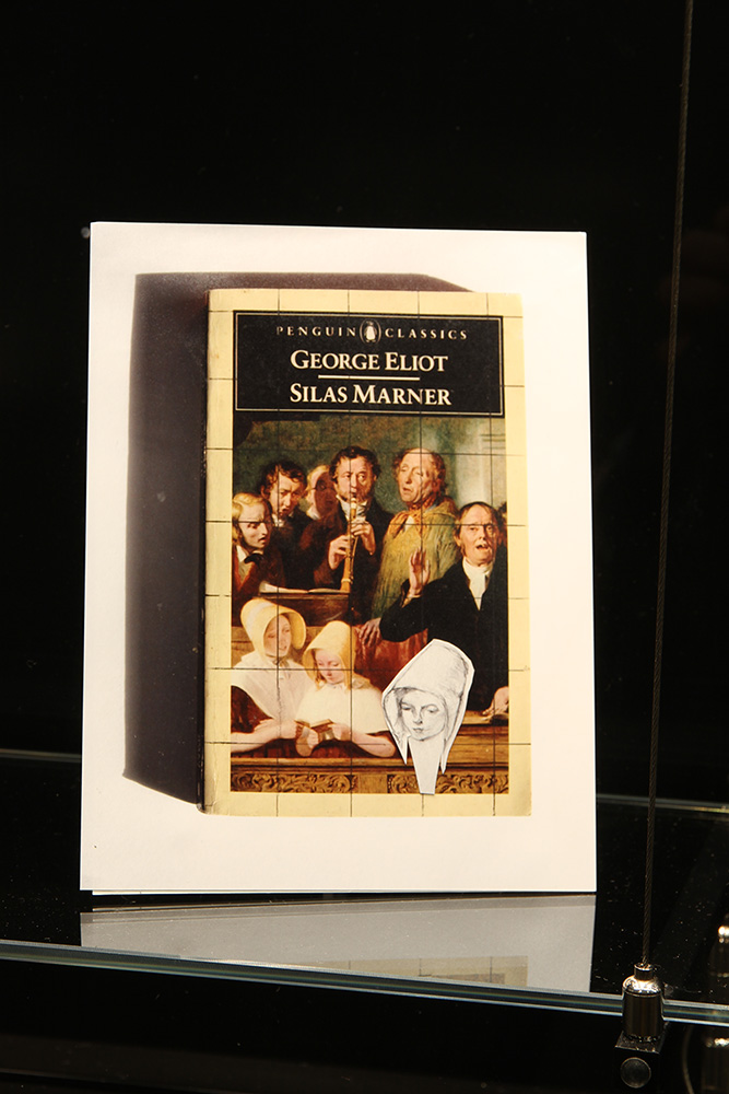 Anne Kay “Learning to draw from books”, 2015. Series of photo-montages.