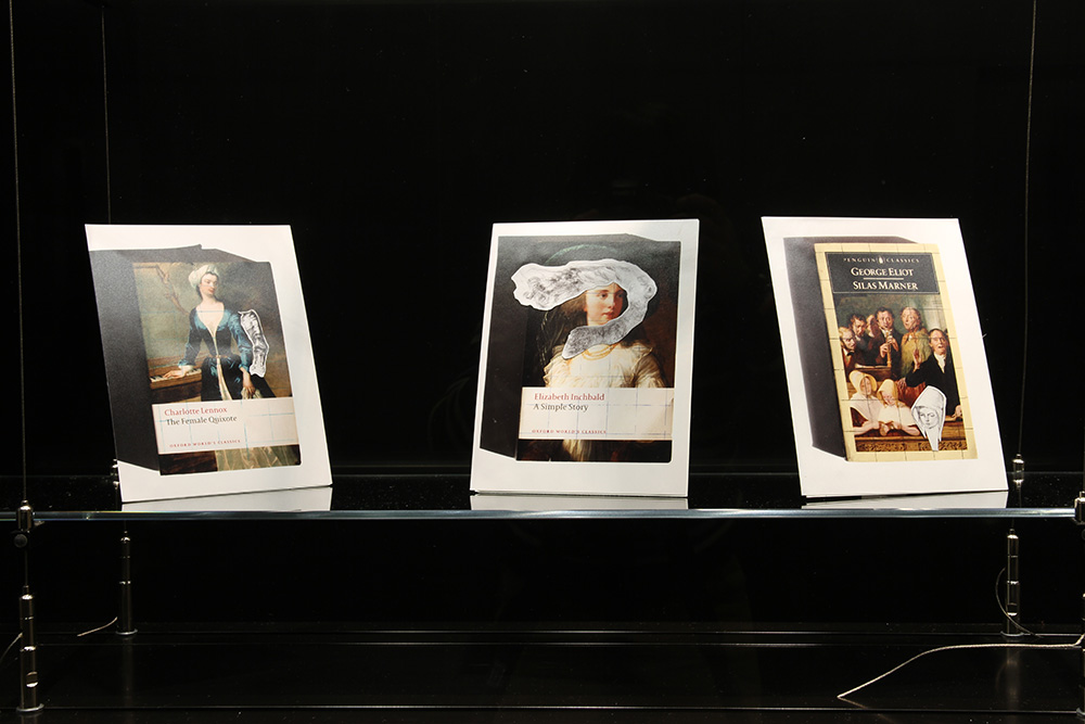 Anne Kay “Learning to draw from books”, 2015. Series of photo-montages.