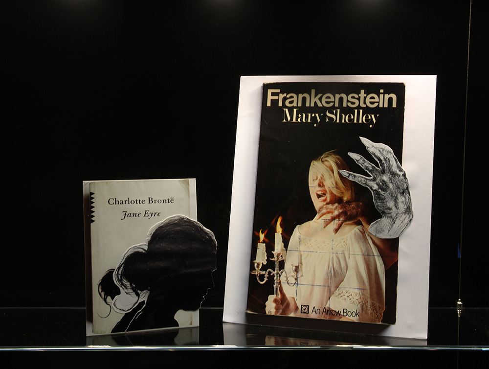 Anne Kay “Learning to draw from books”, 2015. Series of photo-montages.