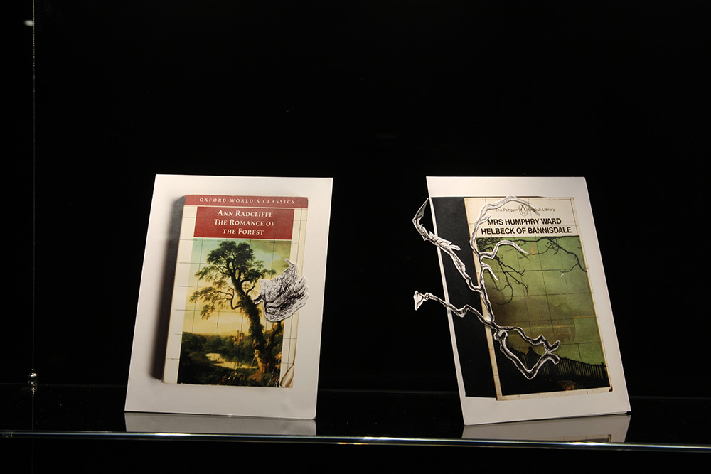 Anne Kay “Learning to draw from books”, 2015. Series of photo-montages.