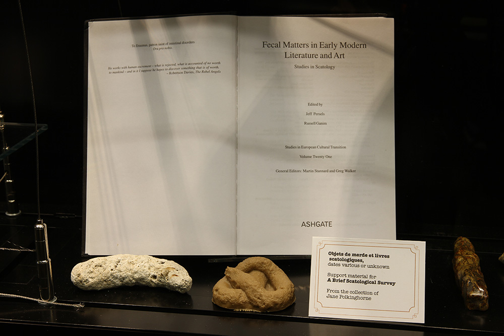 "A Brief Scatological Survey", 2015, curated by jane Polkinghorne. Objects and books from collection of curator