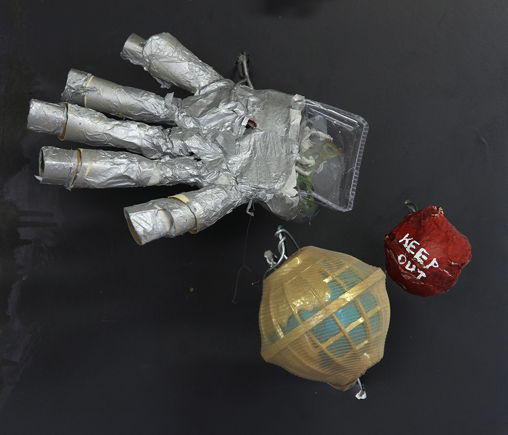 Simon Yates: The Return of the Space Wizards 2, 2015, detail. Mixed media