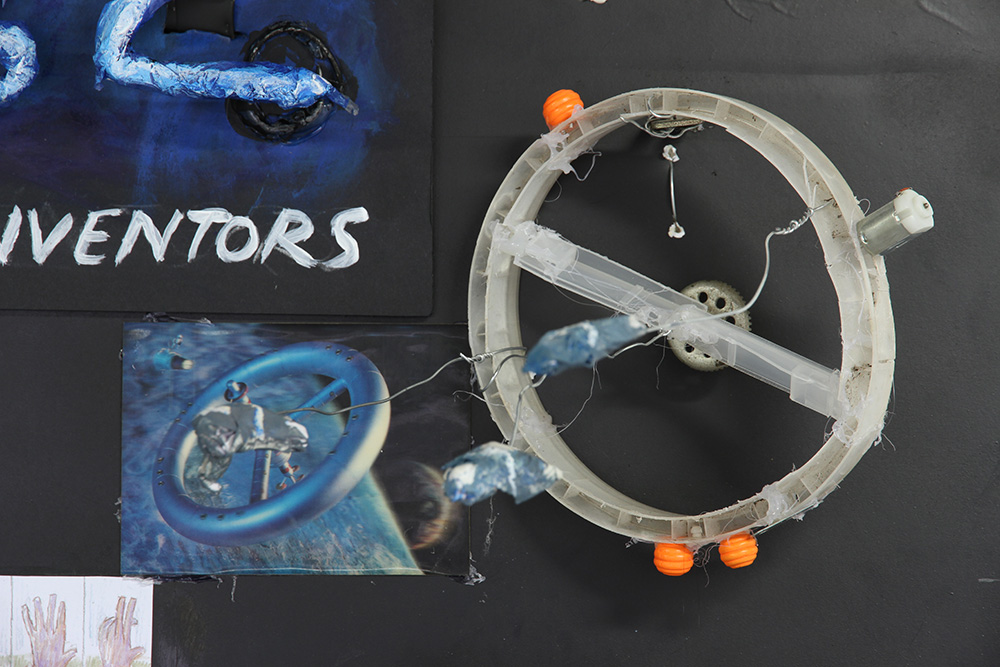 Simon Yates: The Return of the Space Wizards 2, 2015, detail. Mixed media