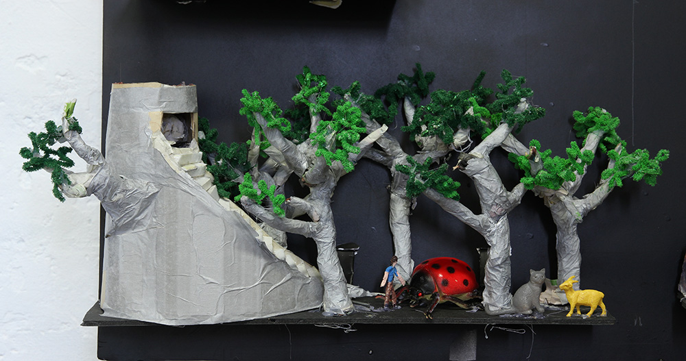 Simon Yates: The Return of the Space Wizards 3, 2015, detail. Mixed media