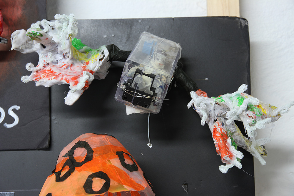 Simon Yates: The Return of the Space Wizards 3, 2015, detail. Mixed media