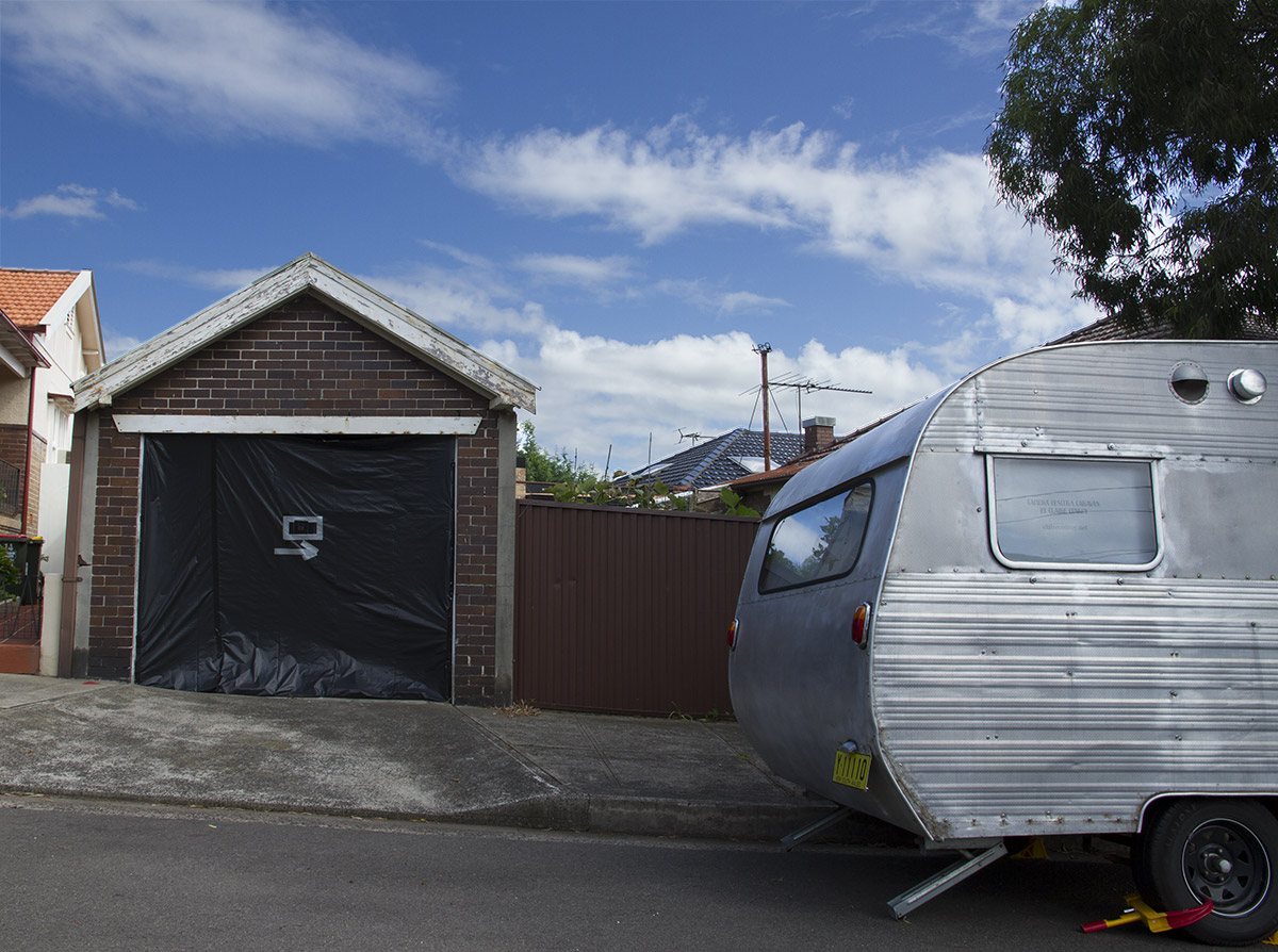 Claire Conroy, Caravan Obscura, exterior view, 2016