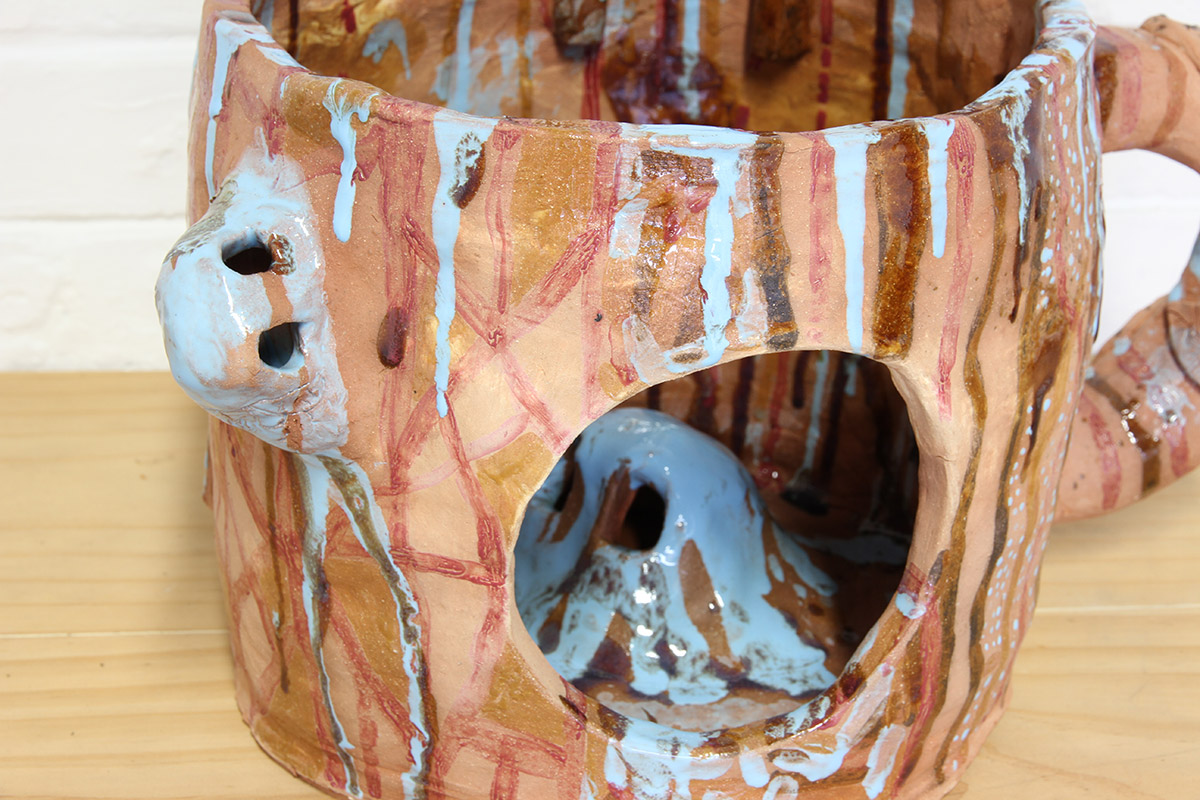 Jacqueline Larcombe, Ghost fish mug, 2016, earthenware, glaze