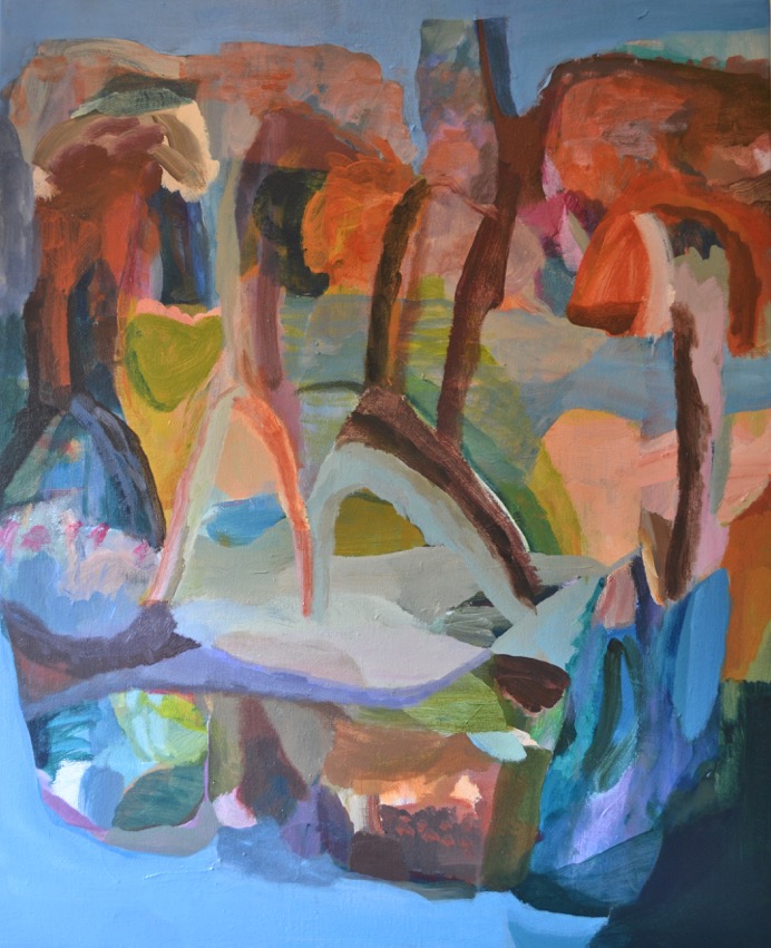 Madeleine Cruise, Mangrove Caves 2015 Acrylic on canvas 80x66cm